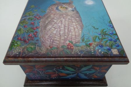 Jemima Jameson Decorative box with Owl. ‘Enchanted Evening’ £375