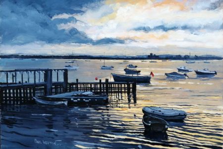 Paul Weston Sunset with Approaching Storm - Poole Harbour.jpg