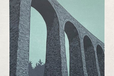Paul Rickard - Cynghordy Viaduct at Dusk - Winner of the Printmakers Prize.jpg